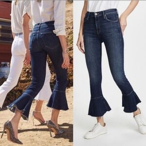 MOTHER Cha Cha Fray Blue Jeans Size 25